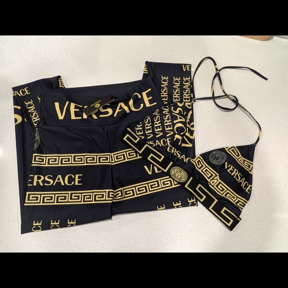 Versace Black and Gold 2 Piece